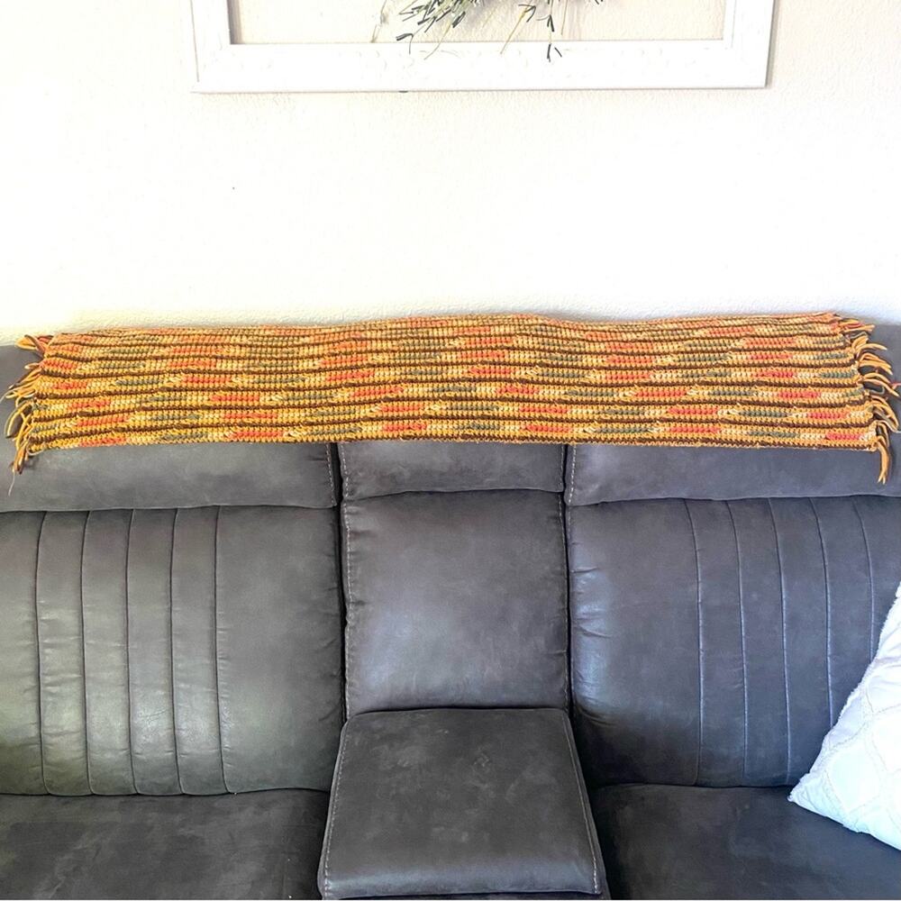 Vintage 70’s Small Crocheted Throw Blanket